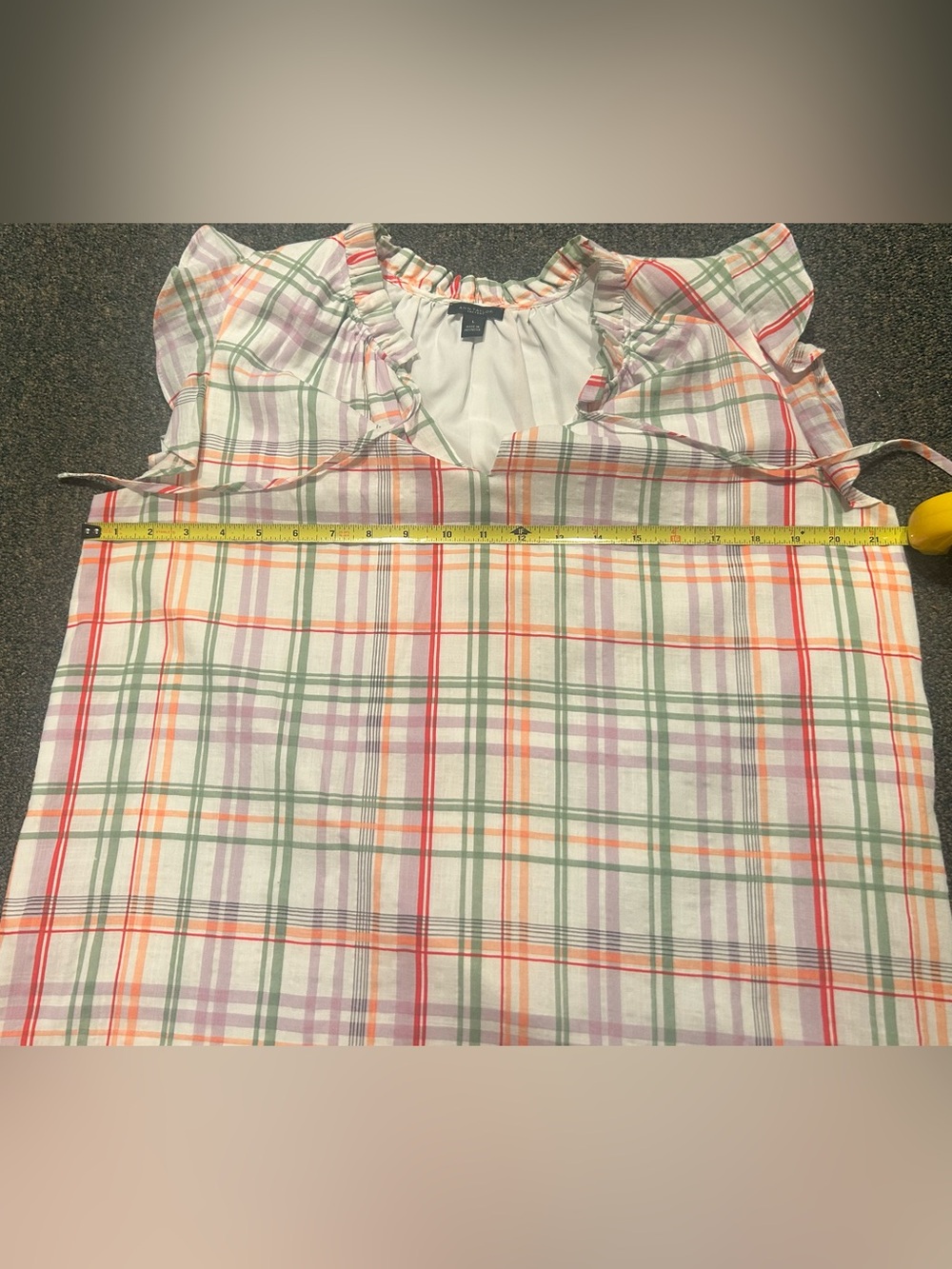 Ann Taylor Pastel Plaid Cotton Maxi Dress - Picture 5 of 9